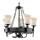 Searchlight - Lustre com corrente CARTWHEEL 5xE27/60W/230V preto