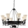 Searchlight - Lustre com corrente CARTWHEEL 8xE27/60W/230V preto