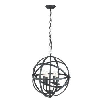 Searchlight - Lustre com corrente ORBIT 4xE14/60W/230V preto
