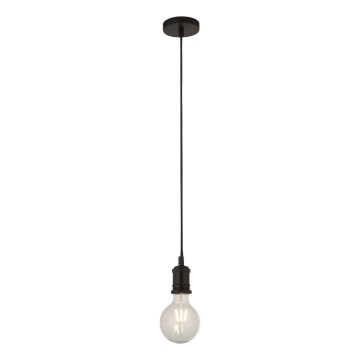 Searchlight - Lustre suspenso em cabo SUSPENSION 1xE27/60W/230V preto