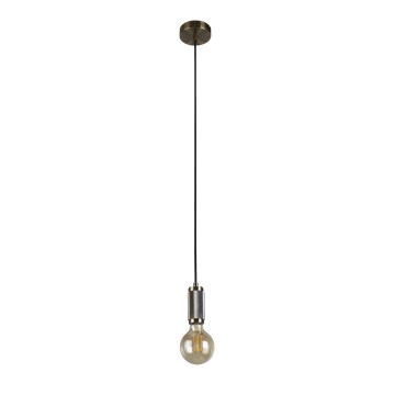 Searchlight - Lustre suspenso por cabo SUSPENSION 1xE27/60W/230V latão