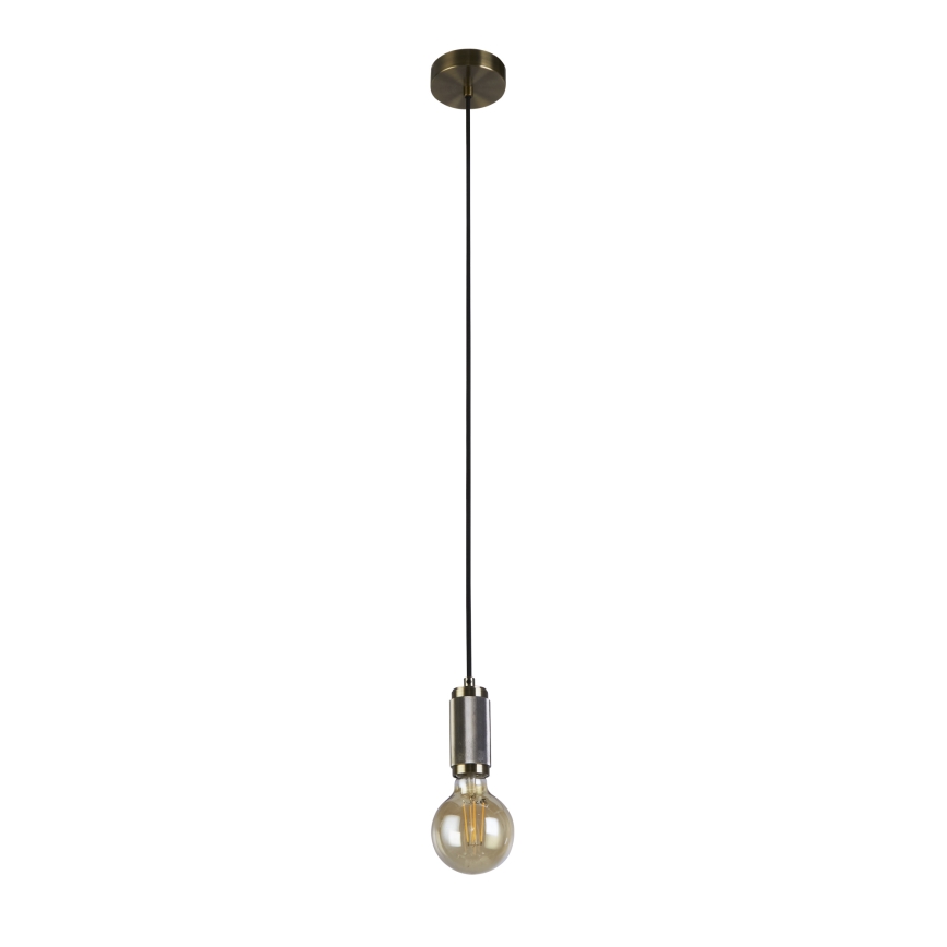 Searchlight - Lustre suspenso por cabo SUSPENSION 1xE27/60W/230V latão