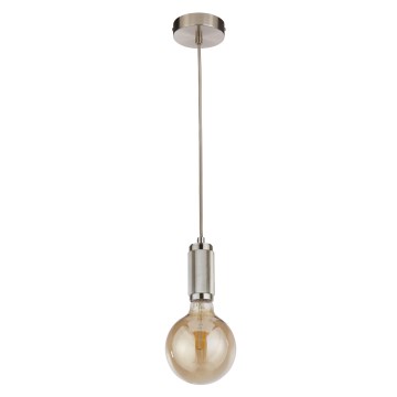 Searchlight - Lustre suspenso SUSPENSION 1xE27/60W/230V prateado