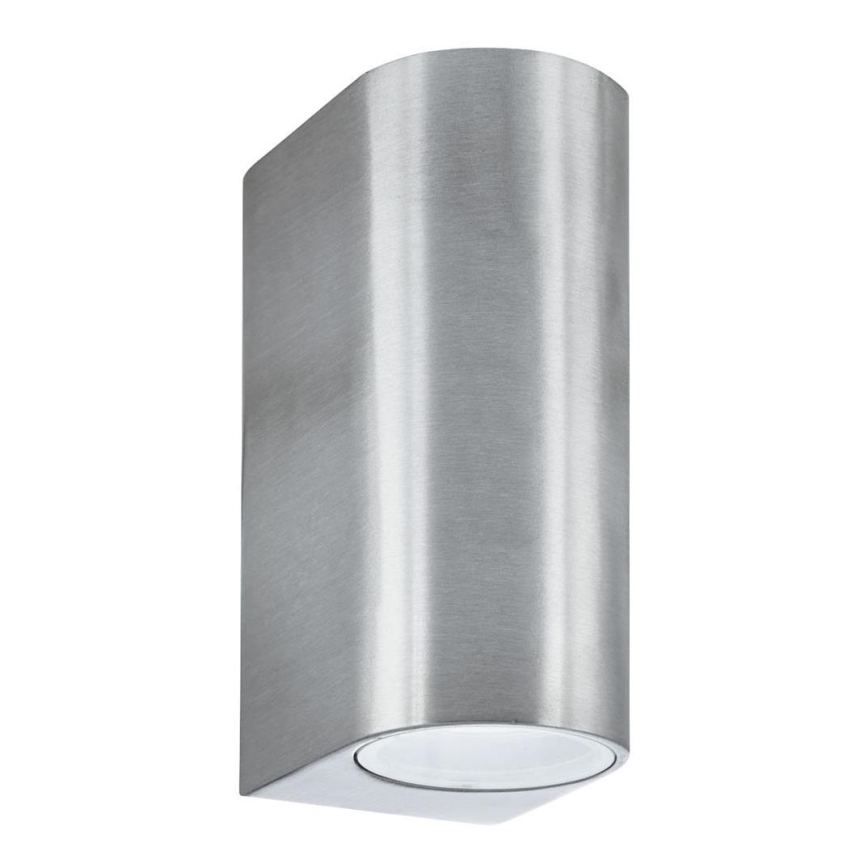 Searchlight - Luz de parede de exterior LEDO 2xGU10/6W/230V IP44 prata