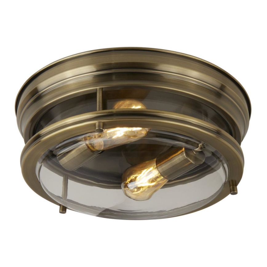 Searchlight - Luz de teto EDINBURGH I 2xE27/40W/230V bronze
