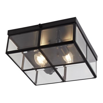 Searchlight - Luz de teto FLUSH 2xE14/40W/230V preto antigo