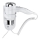 Secador de cabelo com suporte 11x24 cm prata/branco