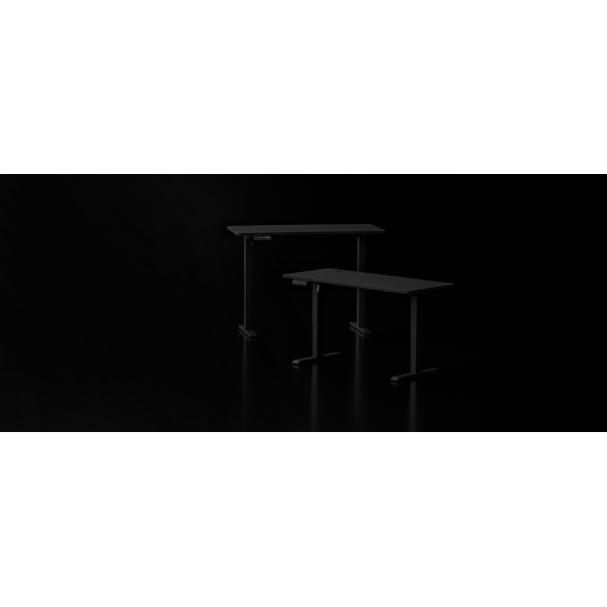 Secretária ajustável em altura LEVANO 120x60 cm preto