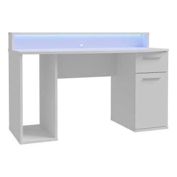 Secretária IVAR branca com iluminação