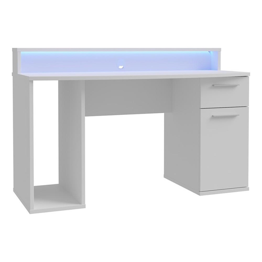 Secretária IVAR branca com iluminação