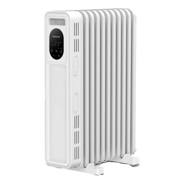 Sencor - Aquecedor a óleo com 11 aletas 1000/2300 W/230 V branco + controlo remoto