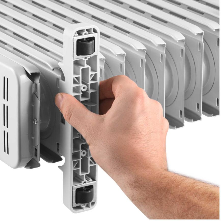 Sencor - Aquecedor a óleo com 13 elementos 1000/2500W/230V branco + controlo remoto