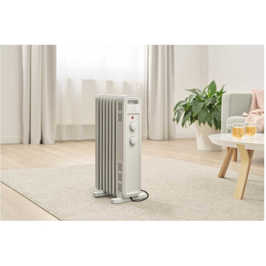 Sencor - Aquecedor a óleo com 7 aletas, 600/900/1500 W/230 V, branco