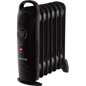 Sencor - Aquecedor a óleo com 7 aletas 700W/230V preto