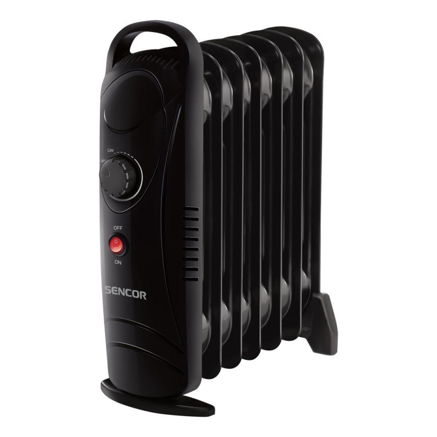 Sencor - Aquecedor a óleo com 7 aletas 700W/230V preto