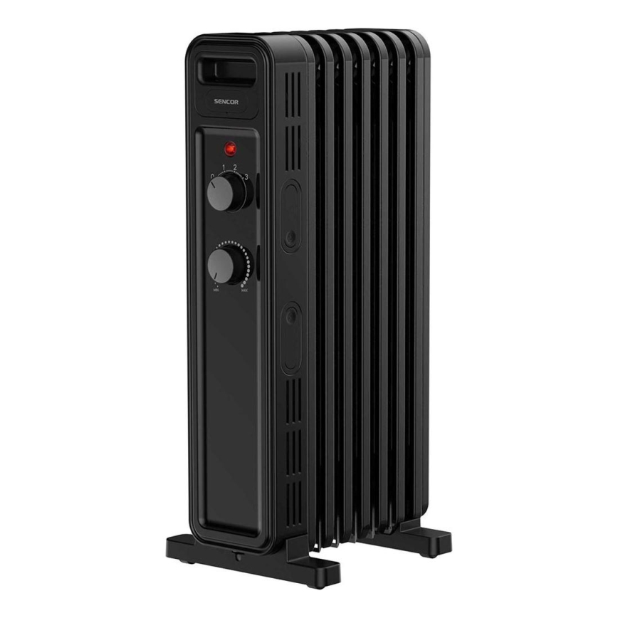 Sencor - Aquecedor a óleo com 7 elementos 600/900/1500W/230V preto