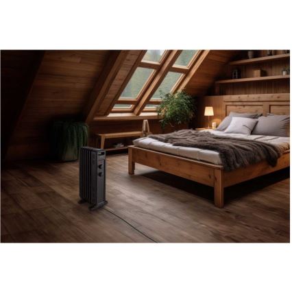 Sencor - Aquecedor a óleo com 7 elementos 600/900/1500W/230V preto