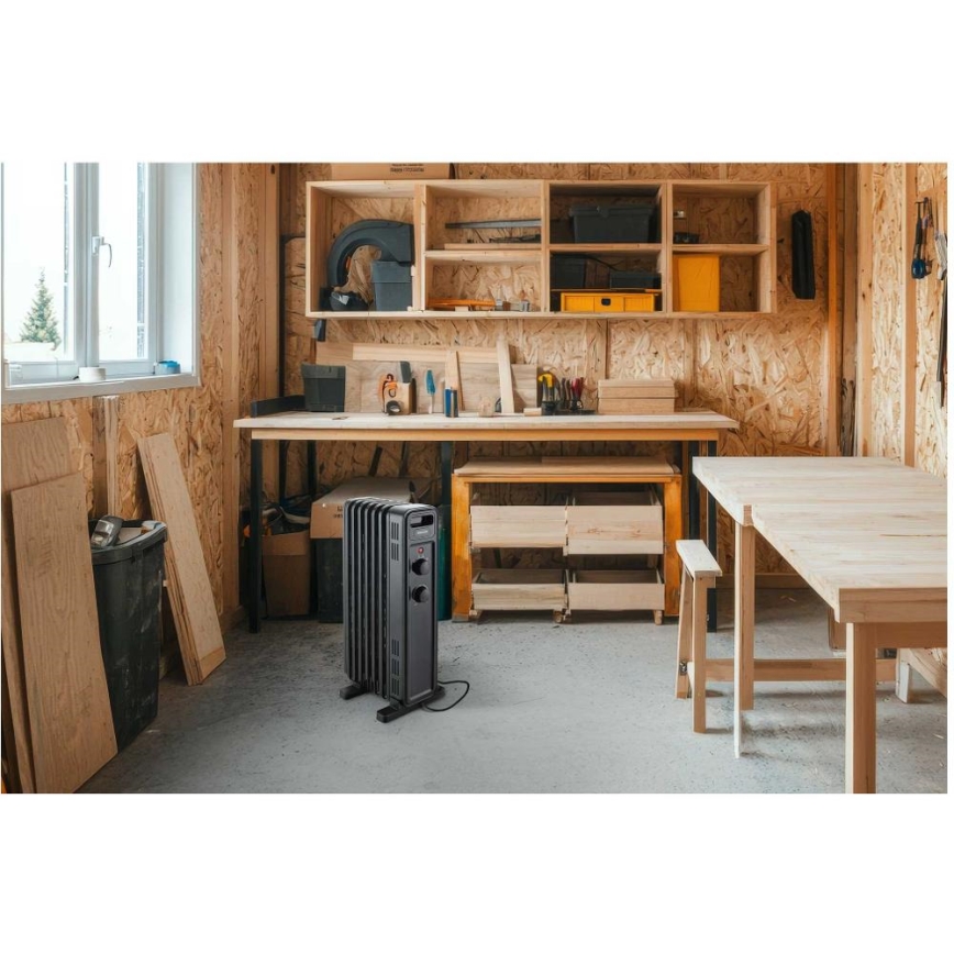 Sencor - Aquecedor a óleo com 7 elementos 600/900/1500W/230V preto