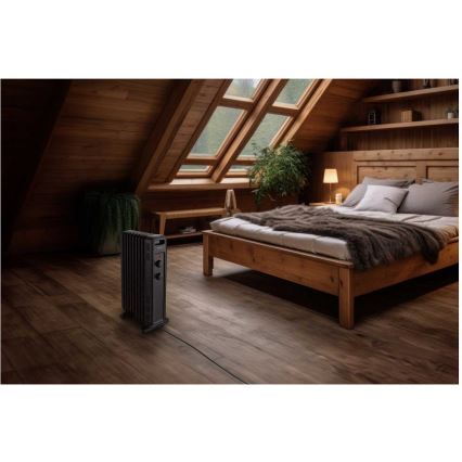 Sencor - Aquecedor a óleo com 9 aletas, 800/1200/2000 W, 230 V, preto