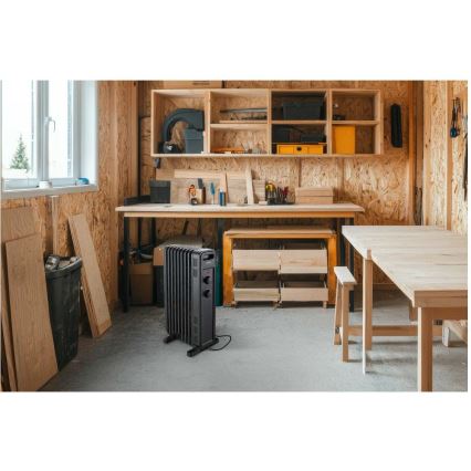 Sencor - Aquecedor a óleo com 9 aletas, 800/1200/2000 W, 230 V, preto