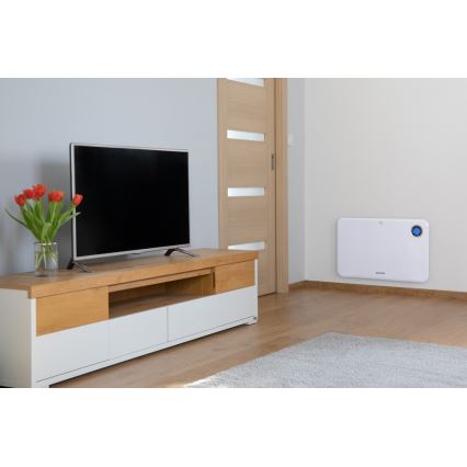 Sencor - Aquecedor convectivo com ecrã LCD e termostato 750W/1500W/230V IP24