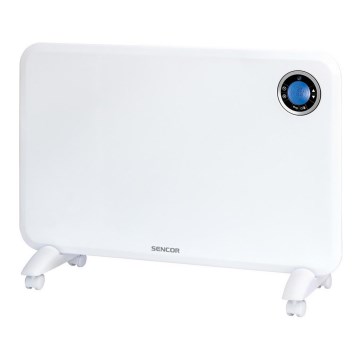 Sencor - Aquecedor de convecção com ecrã LCD e termóstato 750W/1500W/230V IP24