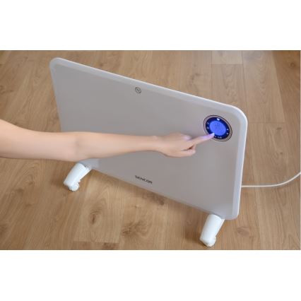 Sencor - Aquecedor de convecção com ecrã LCD e termóstato 750W/1500W/230V IP24
