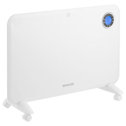 Sencor - Aquecedor de convecção com ecrã LCD e termóstato 750W/1500W/230V IP24