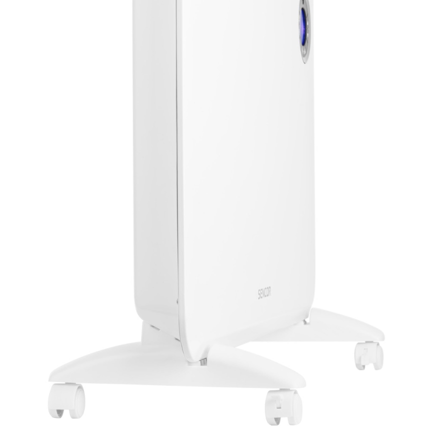 Sencor - Aquecedor de convecção com ecrã LCD e termóstato 750W/1500W/230V IP24