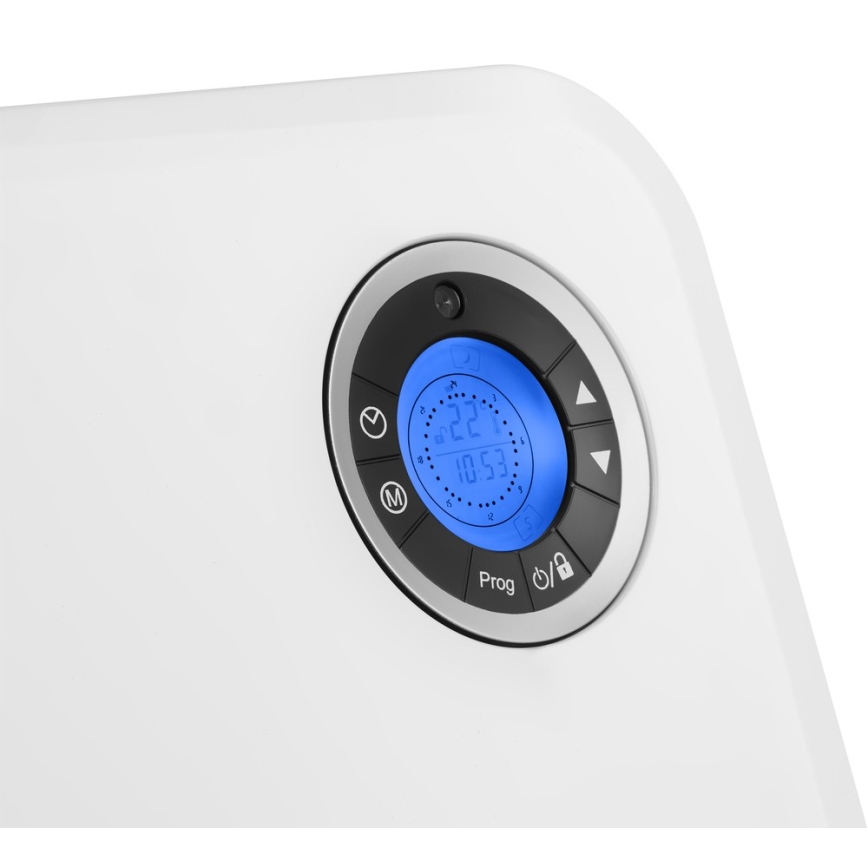 Sencor - Aquecedor de convecção com ecrã LCD e termóstato 750W/1500W/230V IP24