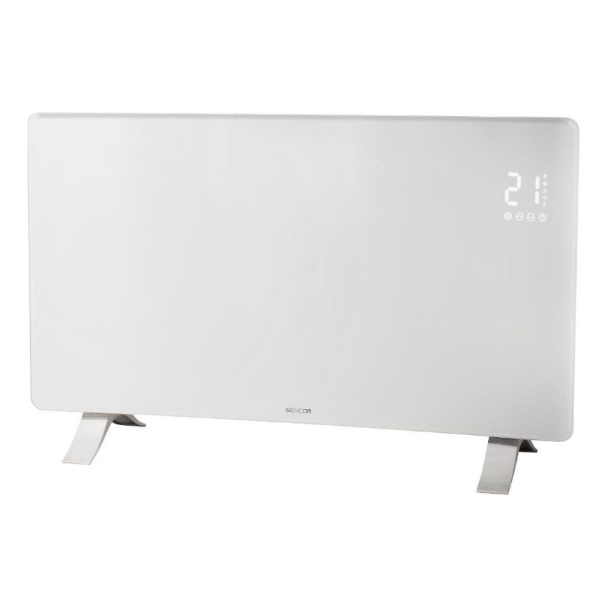 Sencor - Aquecedor elétrico/convector inteligente 1200/2400W/230V IP24 Wi-Fi branco