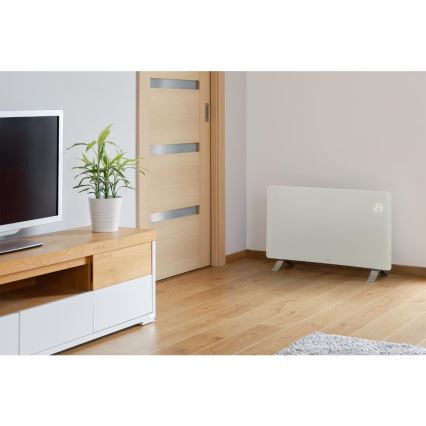 Sencor - Aquecedor elétrico/convector inteligente 1200/2400W/230V IP24 Wi-Fi branco