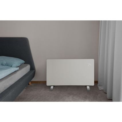 Sencor - Aquecedor elétrico/convector inteligente 1200/2400W/230V IP24 Wi-Fi branco