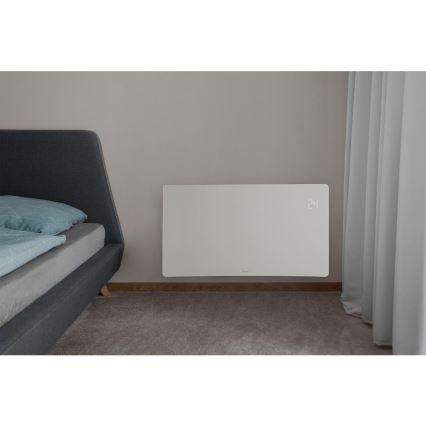 Sencor - Aquecedor elétrico/convector inteligente 1200/2400W/230V IP24 Wi-Fi branco