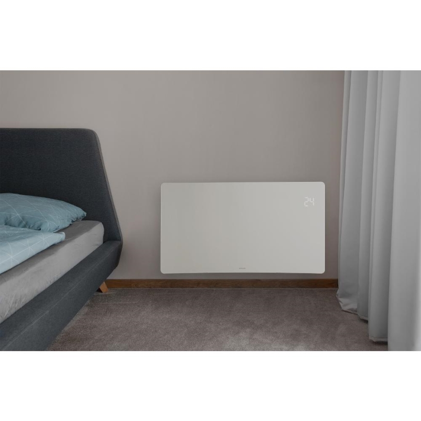 Sencor - Aquecedor elétrico/convector inteligente 1200/2400W/230V IP24 Wi-Fi branco
