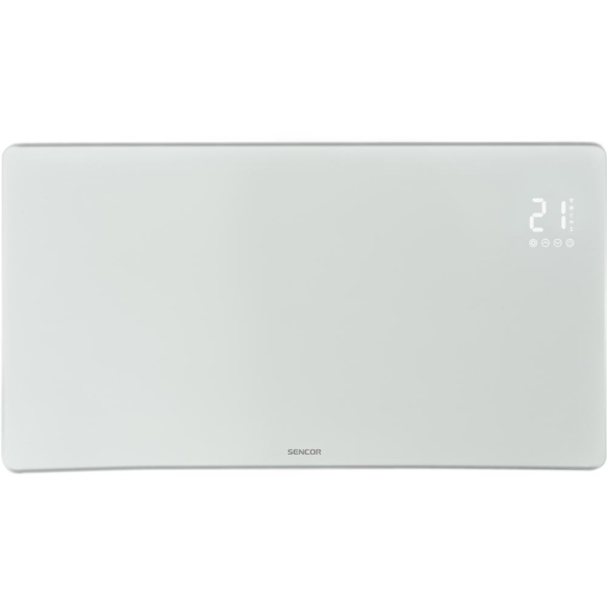 Sencor - Aquecedor elétrico/convector inteligente 1200/2400W/230V IP24 Wi-Fi branco