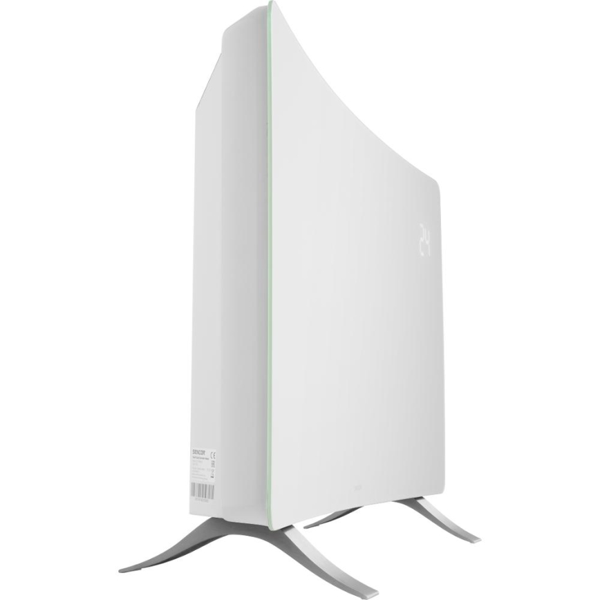 Sencor - Aquecedor elétrico/convector inteligente 1200/2400W/230V IP24 Wi-Fi branco