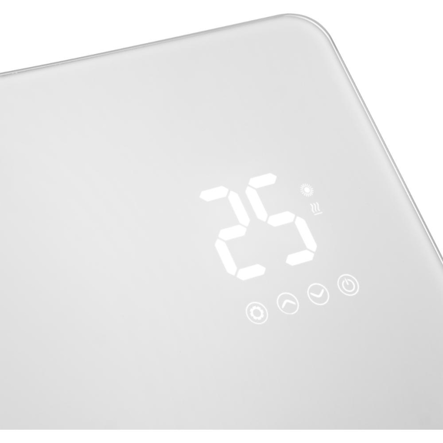 Sencor - Aquecedor elétrico/convector inteligente 1200/2400W/230V IP24 Wi-Fi branco