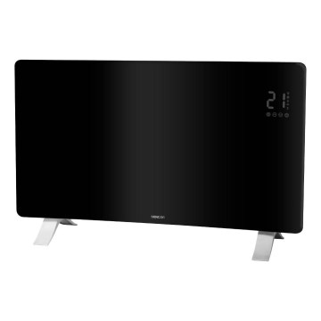 Sencor - Aquecedor elétrico convector inteligente 1200/2400W/230V IP24 Wi-Fi preto