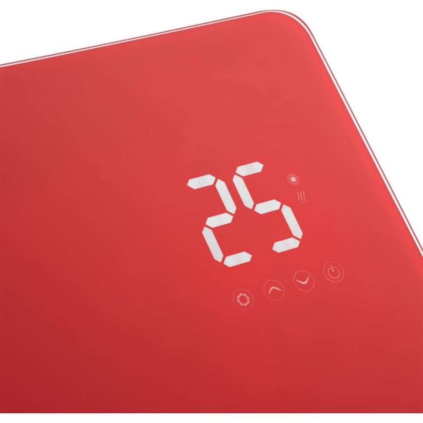 Sencor - Aquecedor elétrico/convector inteligente 1200/2400W/230V IP24 Wi-Fi vermelho