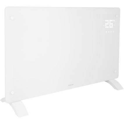 Sencor - Aquecedor/convector elétrico inteligente 2000W/230V IP24 Wi-Fi branco + controlo remoto
