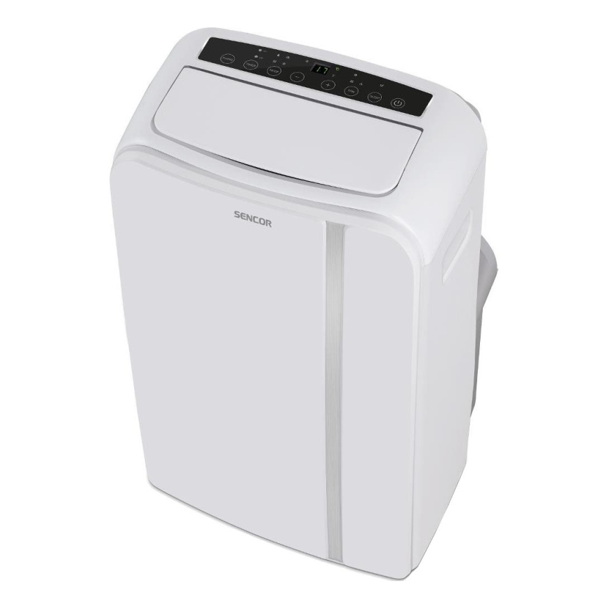 Sencor - Ar condicionado inteligente e portátil 3 em 1, incluindo acessórios 1450W/230V 12000 BTU Wi-Fi branco + comando