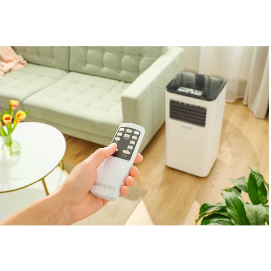 Sencor - Ar condicionado inteligente e portátil 3 em 1, incluindo acessórios 1050W/230V 10000 BTU Wi-Fi + comando