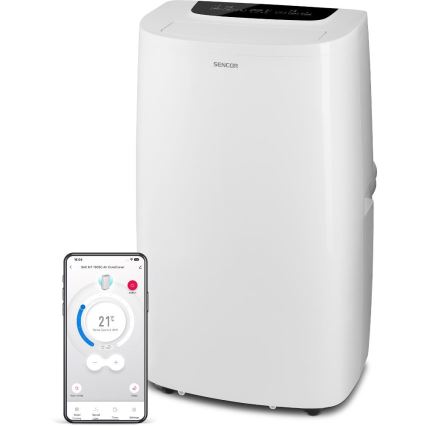Sencor - Ar condicionado inteligente e portátil 3 em 1, incluindo acessórios 1700W/230V 16000 BTU Wi-Fi + comando
