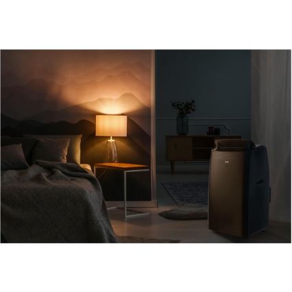Sencor - Ar condicionado inteligente e portátil incluindo acessórios completos 900W/230V 9000 BTU Wi-Fi preto + comando