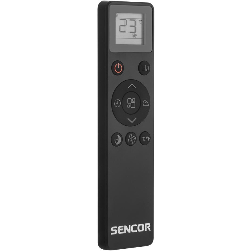 Sencor - Ar condicionado inteligente e portátil incluindo acessórios completos 900W/230V 9000 BTU Wi-Fi preto + comando