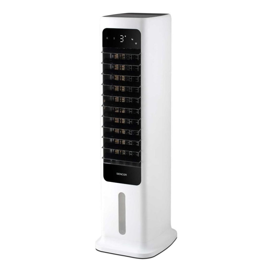 Sencor - Arrefecedor de ar móvel inteligente 60W/230V Wi-Fi branco + comando