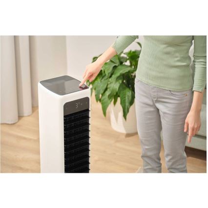 Sencor - Arrefecedor de ar móvel inteligente 60W/230V Wi-Fi branco + comando