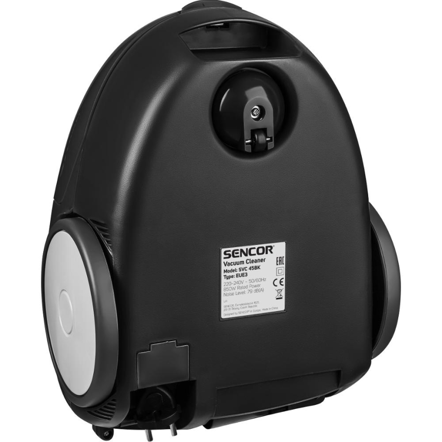 Sencor - Aspirador com saco 1,5 l 850W/230V preto