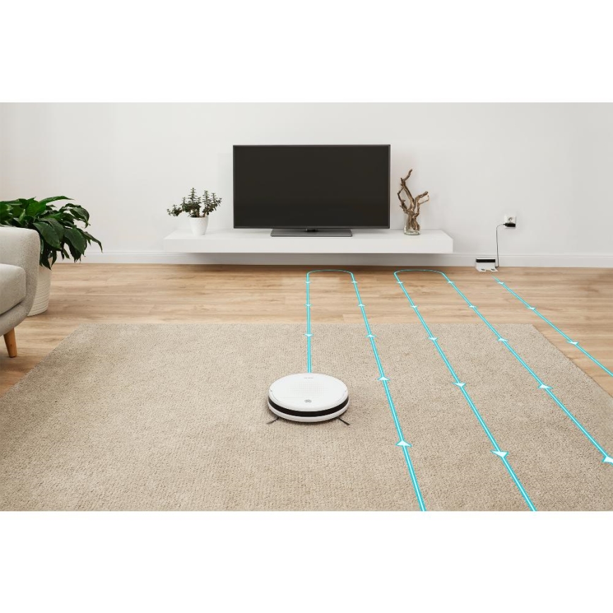 Sencor - Aspirador robô com mopa 2em1 18W/1500 mAh branco + comando